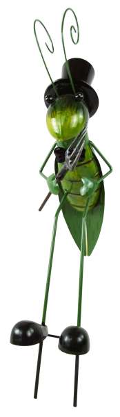 Beeindruckender Gartenstecker Grashüpfer - Höhe ca. 65 cm